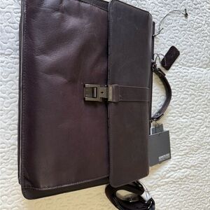 Elegant Brown Leather Briefcase